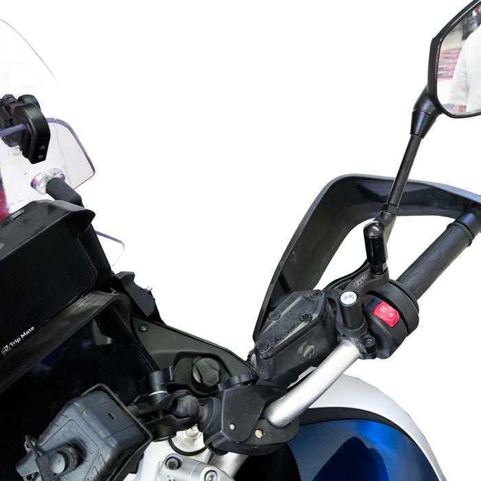 GP Kompozit Mirror Riser Extenders Black Compatible For CFMOTO 800MT 2022-2024