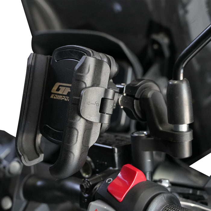 GP Kompozit Universal TTR18 Motorbike Phone Holder Mount, Motorcycle Phone Holder Black