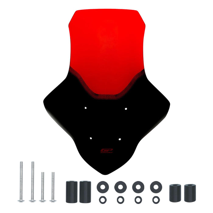 GP Kompozit Windshield Windscreen Red Compatible For Yamaha NMAX 125 / NMAX 155 2021-2024