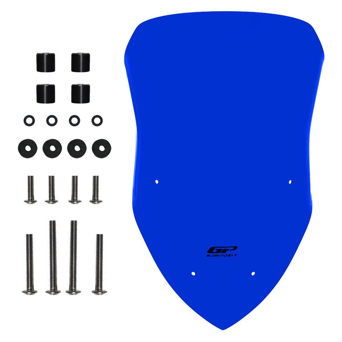 GP Kompozit Windshield Windscreen Blue Compatible For Yamaha XMAX 250 / XMAX 300 / XMAX 400 2018-2023
