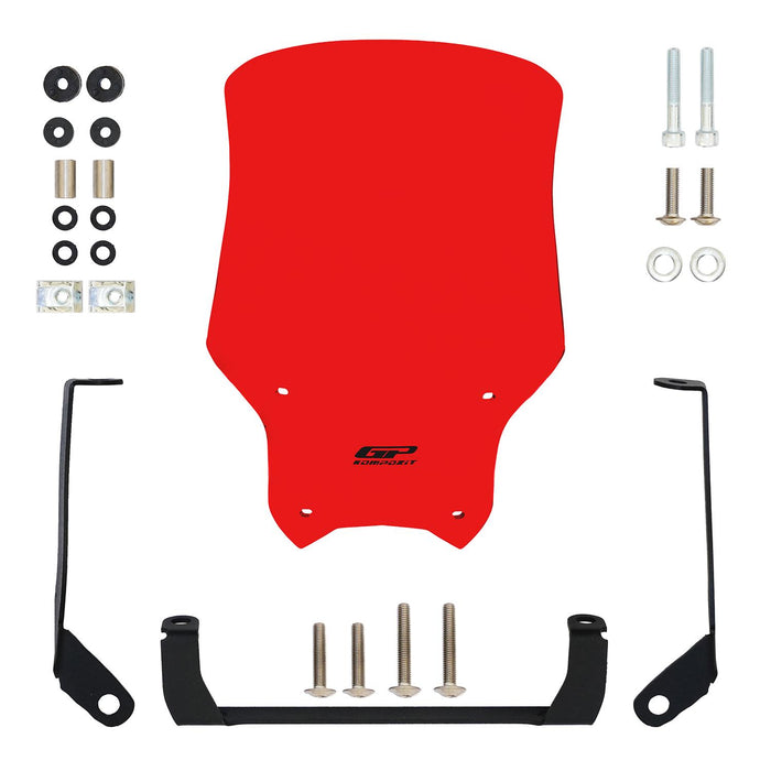 GP Kompozit Sport Windshield Windscreen Red Compatible For CFMOTO 250NK / 300NK 2018-2022
