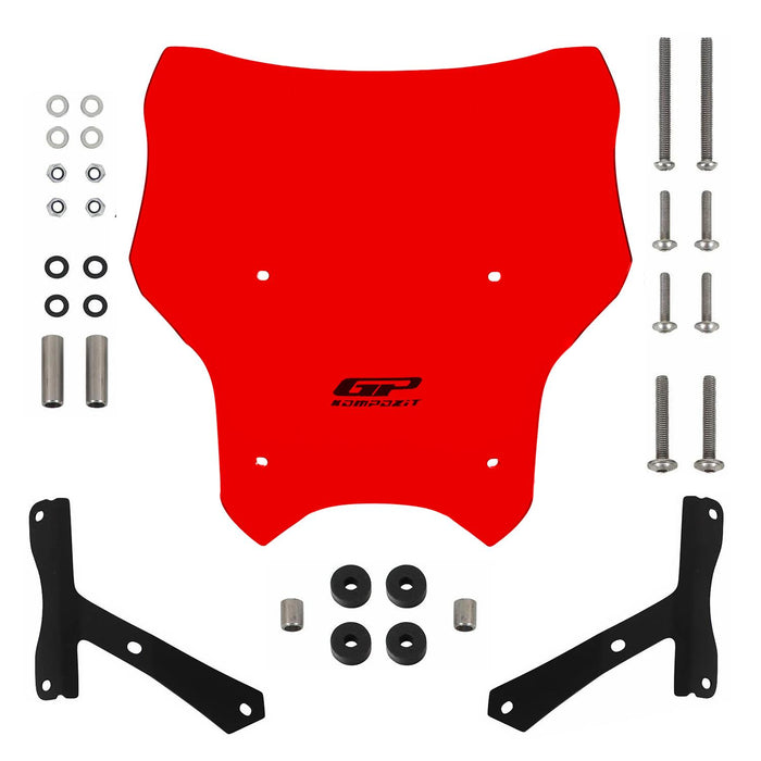 GP Kompozit Windshield Windscreen Red Compatible For Hero Xpulse 200 2020-2024