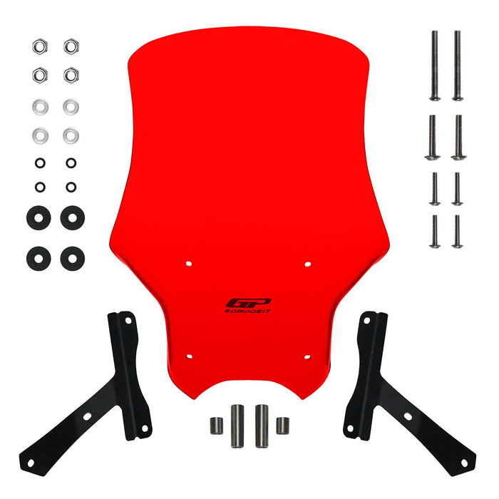 GP Kompozit Windshield Windscreen Red Compatible For Hero Xpulse 200 2020-2024