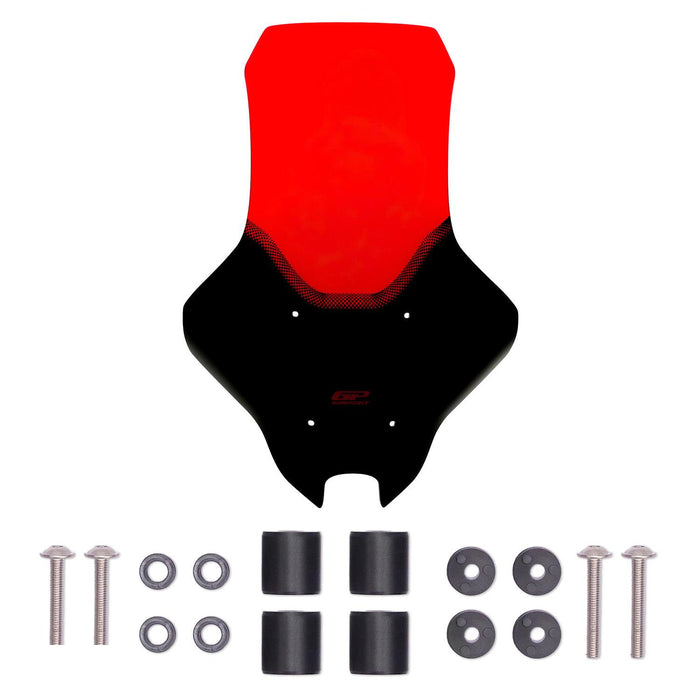 GP Kompozit Windshield Windscreen Red Compatible For Yamaha NMAX 125 / NMAX 155 2025-2026