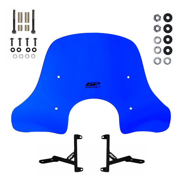 GP Kompozit Windshield Windscreen Blue Compatible For Arora Cappucino 50 / Cappucino 125 2019-2026