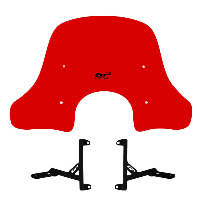 GP Kompozit Windshield Windscreen Red Compatible For Arora Cappucino 50 / Cappucino 125 2019-2026