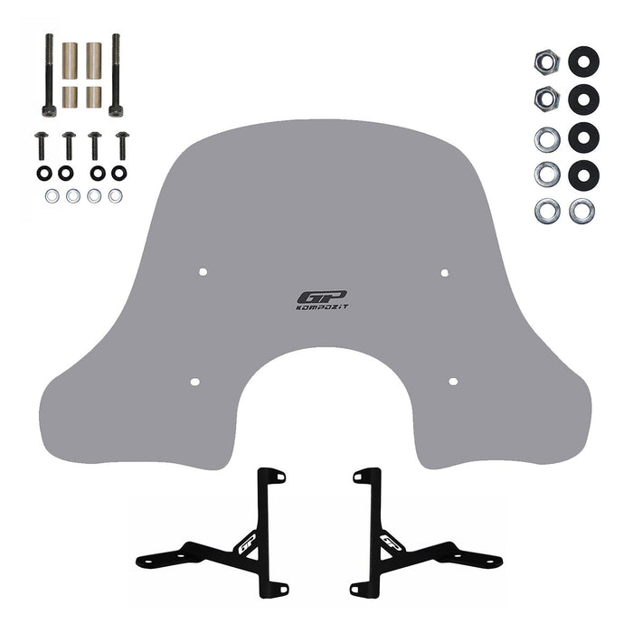 GP Kompozit Windshield Windscreen Gray Compatible For Arora Cappucino 50 / Cappucino 125 2019-2026