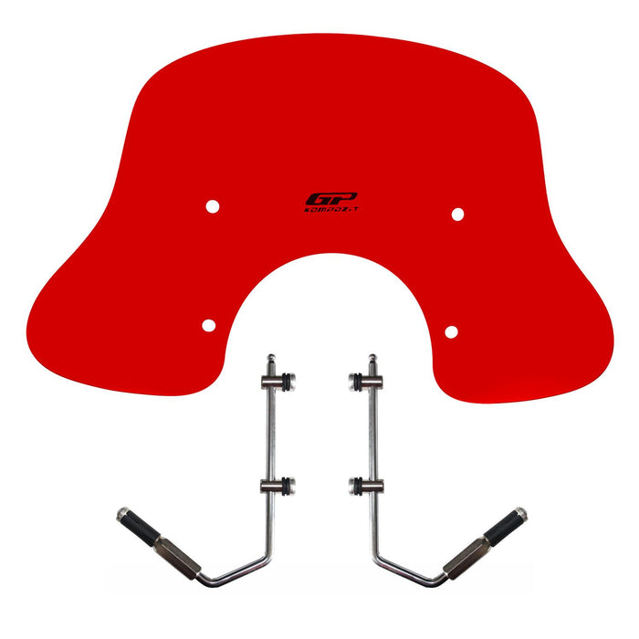 GP Kompozit Windshield Windscreen Red Compatible For Vespa GTS 300 / GTS 150