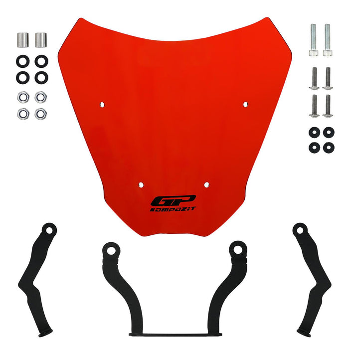 GP Kompozit Short Windshield Windscreen Red Compatible For CFMOTO 250CL-X / 300CL-X 2022-2026