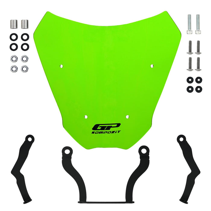 GP Kompozit Short Windshield Windscreen Green Compatible For CFMOTO 250CL-X / 300CL-X 2022-2026