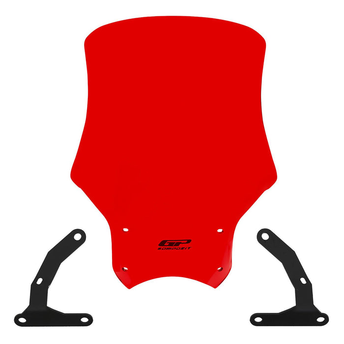 GP Kompozit Windshield Windscreen Red Compatible For Honda CB125R / CB250R / CB300R 2018-2024