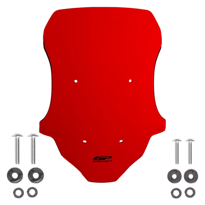 GP Kompozit Short Windshield / Windscreen Red Compatible with Honda ADV350 2023-2026