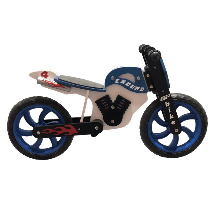 GP Bike Enduro Wooden Balance Bike For Kids Blue