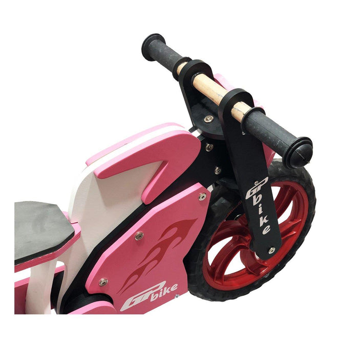 GP Bike Racing Wooden Balance Bike For Kids Pink