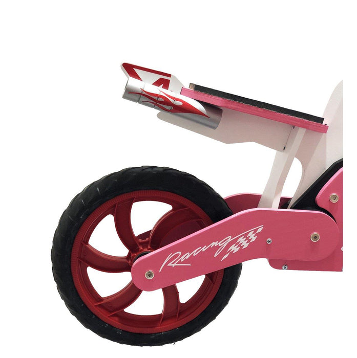 GP Bike Racing Wooden Balance Bike For Kids Pink