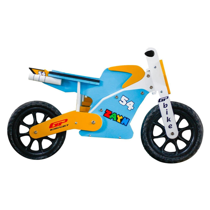 GP Bike Zayn Wooden Balance Bike Blue