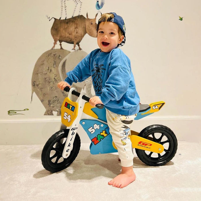 GP Bike Zayn Wooden Balance Bike Blue