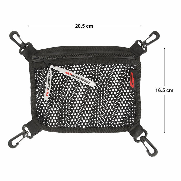 GP Kompozit Mesh Zipper Bags Black Compatible For Universal 37 lt Aluminum Motorcycle Top Case
