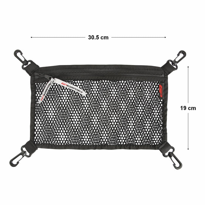 GP Kompozit - Bolsas de malla con cremallera, color negro, compatibles con baúl universal de aluminio para motocicleta de 57 lt 