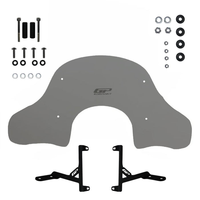 GP Kompozit Windshield Windscreen Smoked Compatible For Arora Cappucino 50 / Cappucino 125  2019-2024