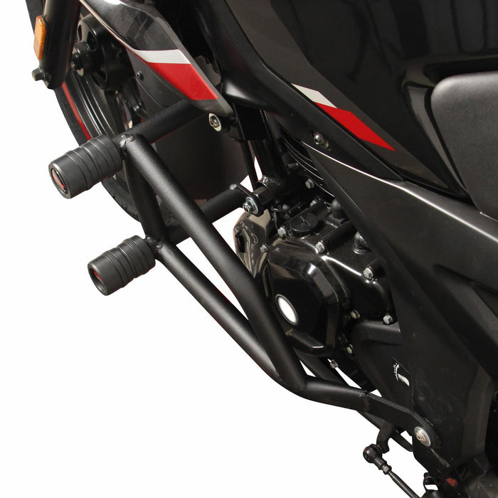 GP Kompozit Engine Guard Crash Bar Black Compatible For Bajaj Pulsar F250 2021-2024