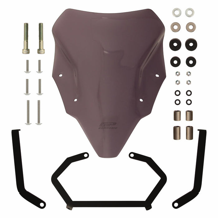 GP Kompozit Windshield Windscreen Smoked Compatible For Bajaj Pulsar N250  2021-2024