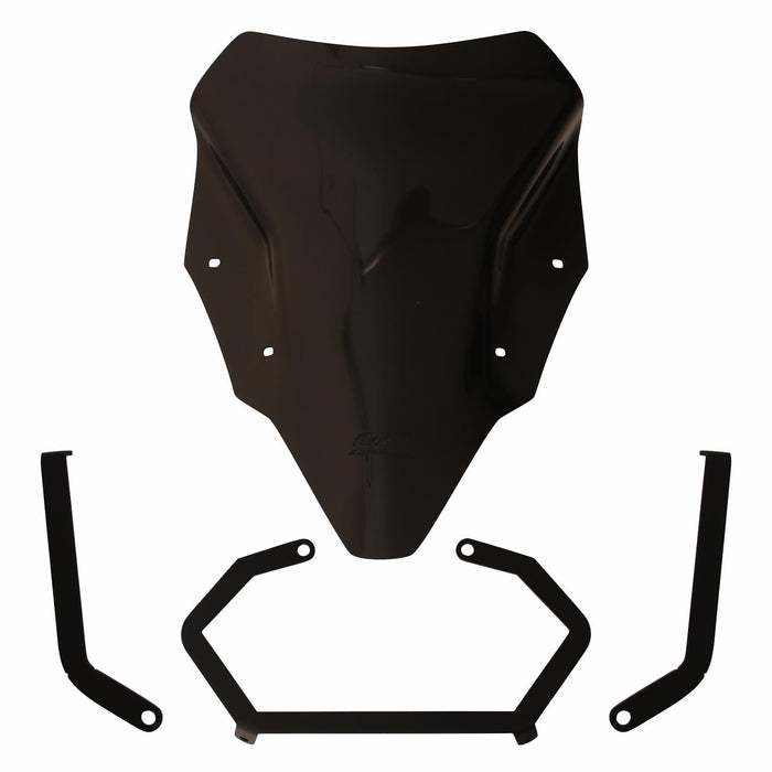 GP Kompozit Windshield Windscreen Black Compatible For Bajaj Pulsar N250  2021-2024