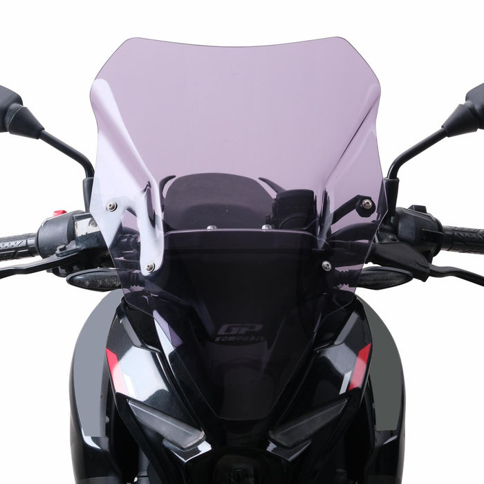 GP Kompozit Windshield Windscreen Black Compatible For Bajaj Pulsar N250  2022-2026