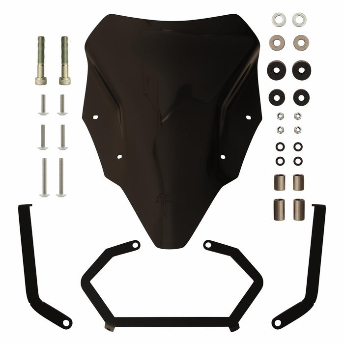 GP Kompozit Windshield Windscreen Black Compatible For Bajaj Pulsar N250  2021-2024