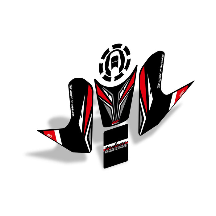 GP Kompozit Tank Pad Black Compatible For Bajaj Pulsar N250 / Pulsar F250  2022-2024