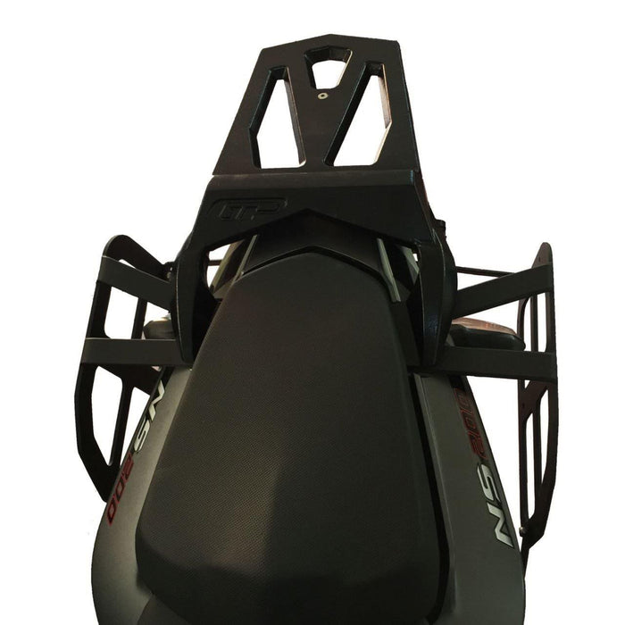 GP Kompozit Side Carrier Pannier Rack Black Compatible For Bajaj Pulsar NS200 2011-2024