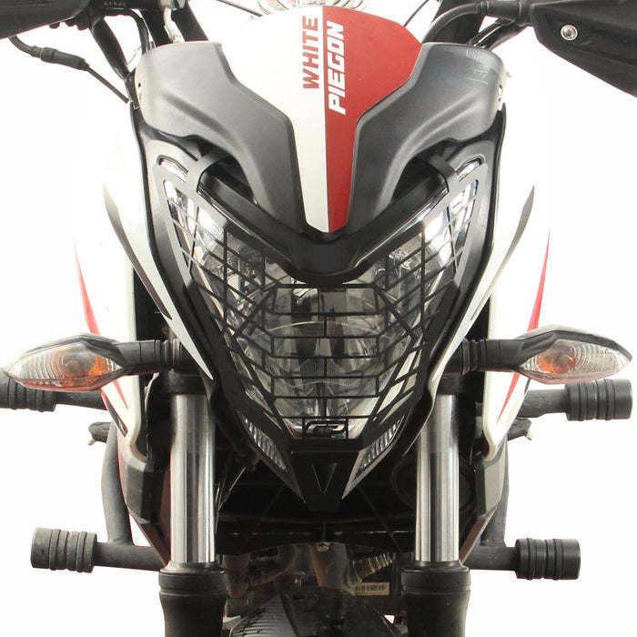 GP Kompozit Headlight Grille Guard Protector Black Compatible For Bajaj Pulsar NS200 2011-2023