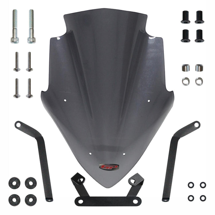 GP Kompozit Parabrisas ahumado compatible para Bajaj Pulsar NS200 2011-2023 