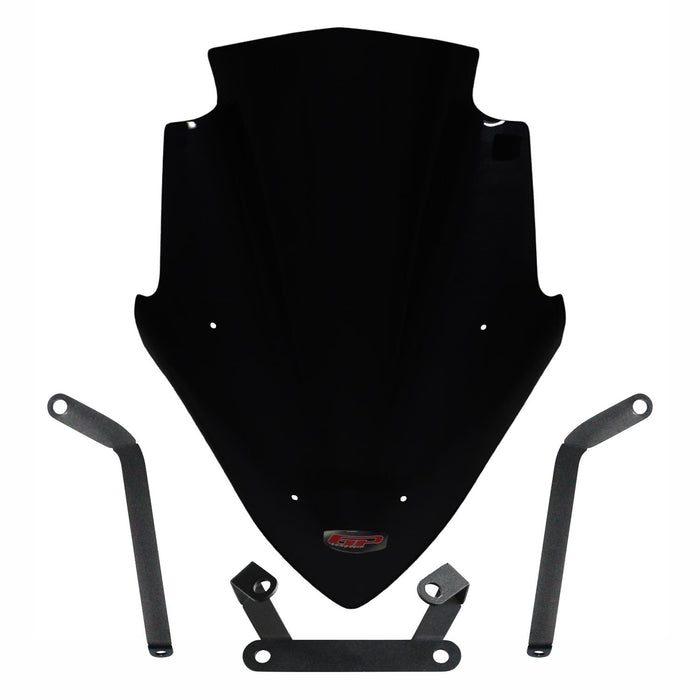 GP Kompozit Pare-brise noir compatible avec Bajaj Pulsar NS200 2011-2023 
