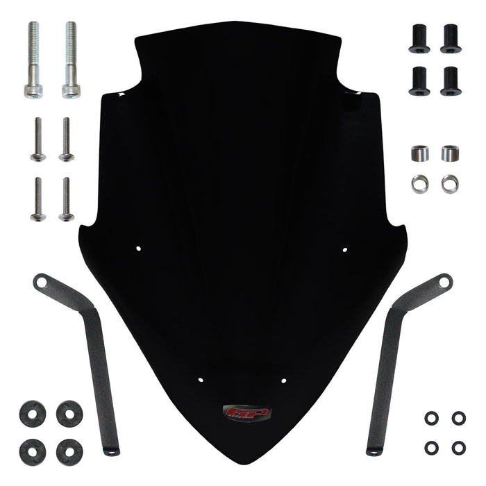 GP Kompozit Parabrisas Negro Compatible para Bajaj Pulsar NS200 2011-2023 