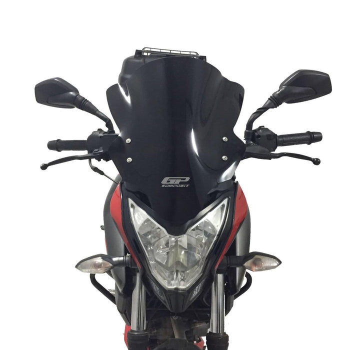 GP Kompozit Touring Parabrisas ahumado compatible para Bajaj Pulsar NS200 2011-2023 