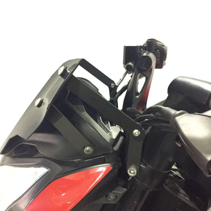 Cúpula deportiva GP Kompozit, parabrisas ahumado compatible con Bajaj Pulsar NS200 2011-2023