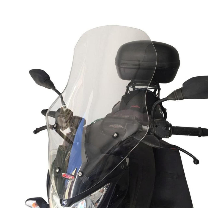 GP Kompozit Long Touring Windshield Windscreen Clear Compatible For Bajaj Pulsar NS200 2011-2023