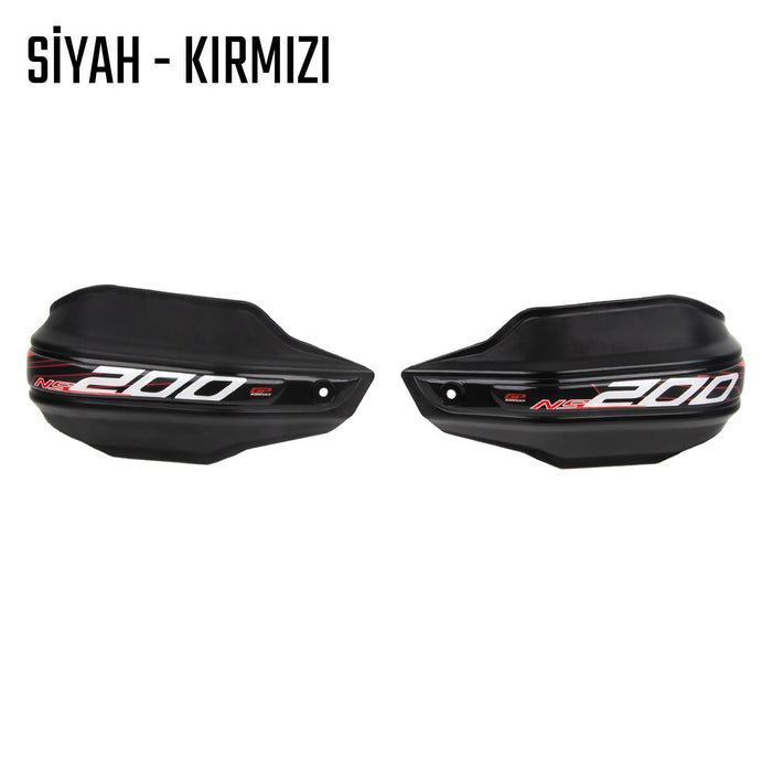 GP Kompozit Guardamanos de plástico negro compatible con Bajaj Pulsar NS200 2014-2023 