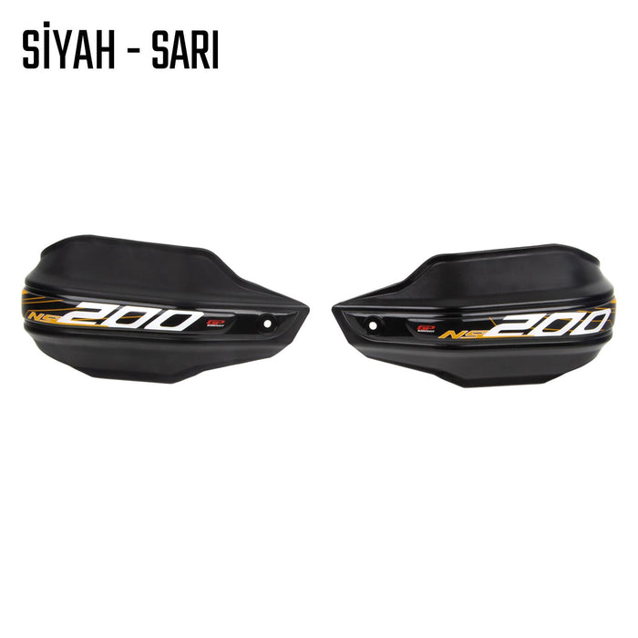 GP Kompozit Guardamanos de plástico negro compatible con Bajaj Pulsar NS200 2014-2023 