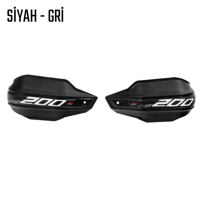GP Kompozit Protège-mains en plastique noir compatible avec Bajaj Pulsar NS200 2014-2023 