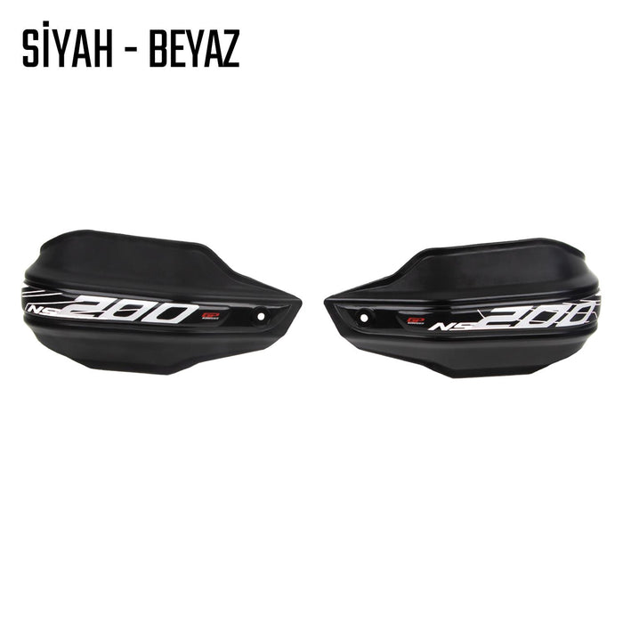 GP Kompozit Guardamanos de plástico negro compatible con Bajaj Pulsar NS200 2014-2023 