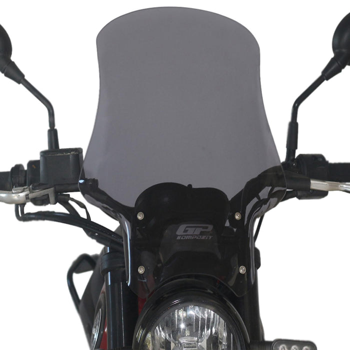GP Kompozit Windshield Windscreen Black Compatible For Benelli Leoncino 250 / Leoncino 500  2019-2020