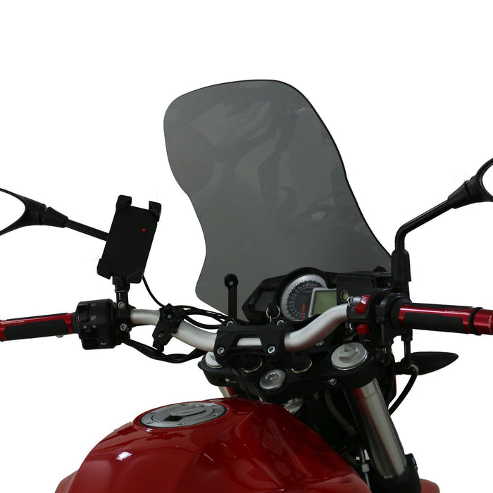 GP Kompozit Windshield Windscreen Smoked Compatible For Benelli TNT25 2016-2018