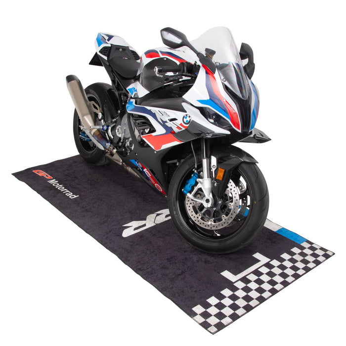 GP Kompozit Motorcycle Mat Black-Blue Compatible For RR Universal