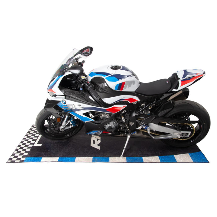 GP Kompozit Motorcycle Mat Black-Blue Compatible For RR Universal