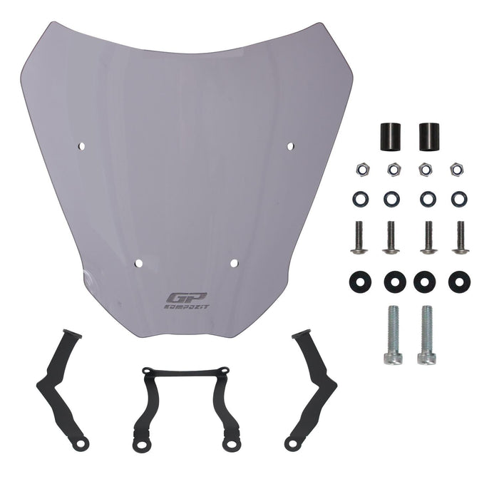 Parabrisas corto ahumado GP Kompozit compatible con CFMOTO 250CL-X / 300CL-X 2024-2026