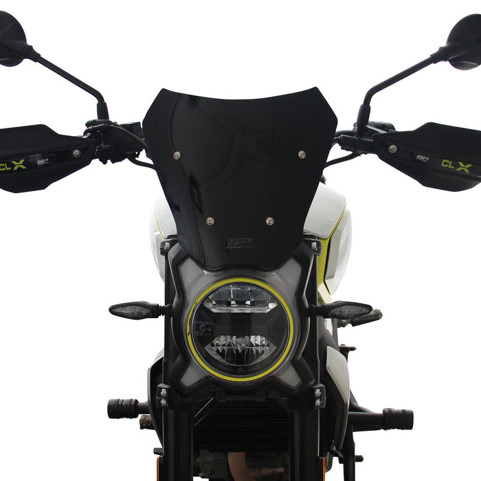 GP Kompozit Short Windshield Windscreen Black Compatible For CFMOTO 250CL-X / 300CL-X 2022-2024 2022-2024