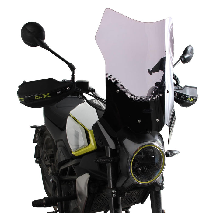 Parabrisas de turismo GP Kompozit ahumado compatible con CFMOTO 250CL-X / 300CL-X 2024-2026