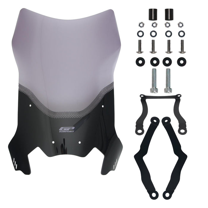 Parabrisas de turismo GP Kompozit ahumado compatible con CFMOTO 250CL-X / 300CL-X 2024-2026